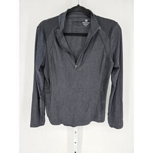 Etonic Women's Gray Spacedye Long Sleeve Half-Zip Sweatshirt Jacket Size S